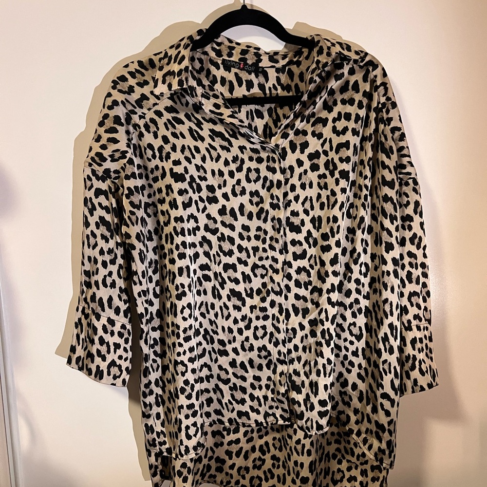 Living Doll Animal Print Blouse